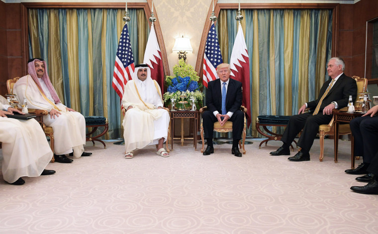 Image: Trump and Qatar's Emir Sheikh Tamim Bin Hamad Al-Thani