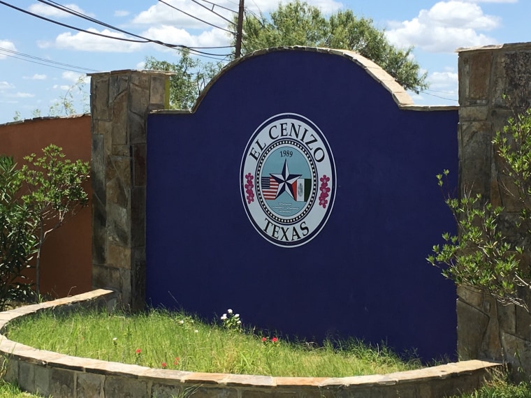 Entrance to the border city of El Cenizo, Texas.