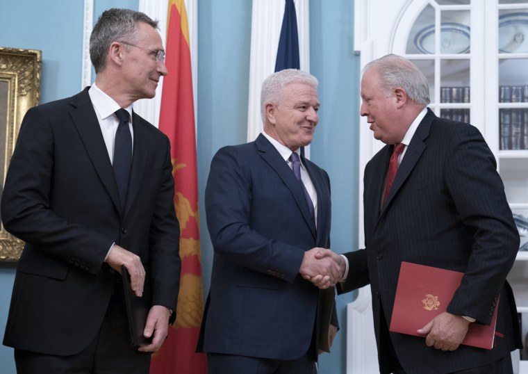 Image: Accession ceremony for Montenegro into the NATO alliance