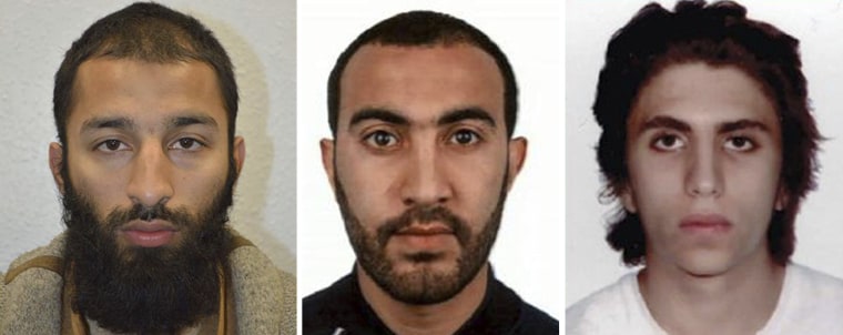 Image: Khuram Shazad Butt, Rachid Redouane and Youssef Zaghba, are suspects of Saturday's terror attack at London Bridge