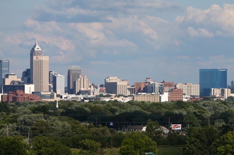 Image: The skyline of downtown Indianapolis