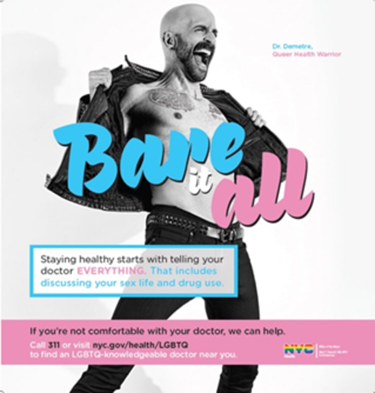 Dr. Demetre Daskalakis featured in "Bare It All" ad campaign.