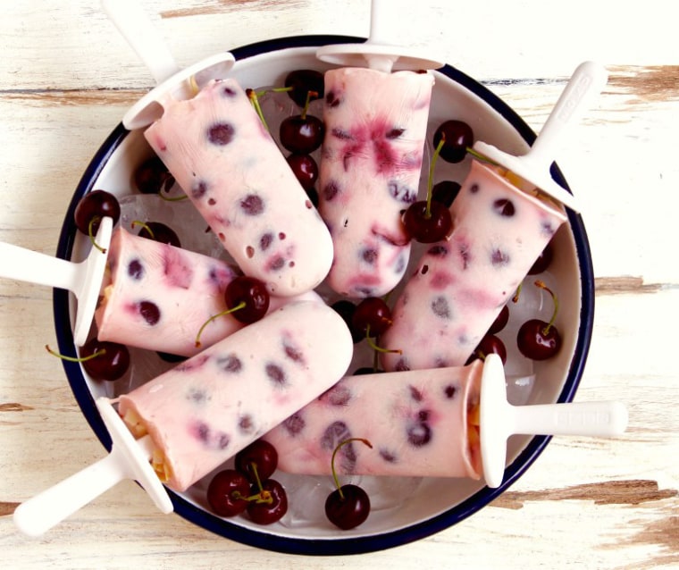 Image: Cherry Yogurt Popsicles