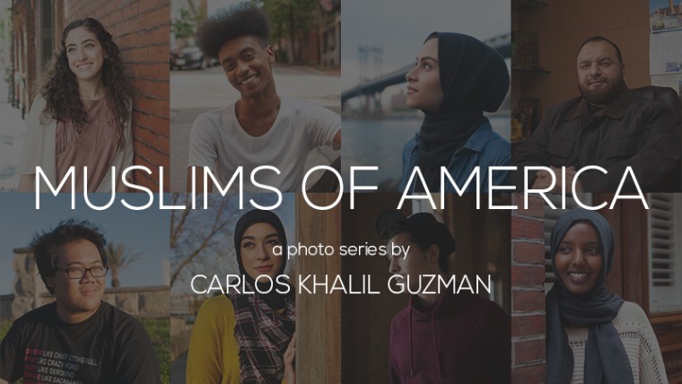 The cover of Carlos Khalil Guzman's photo series "Muslims in America"