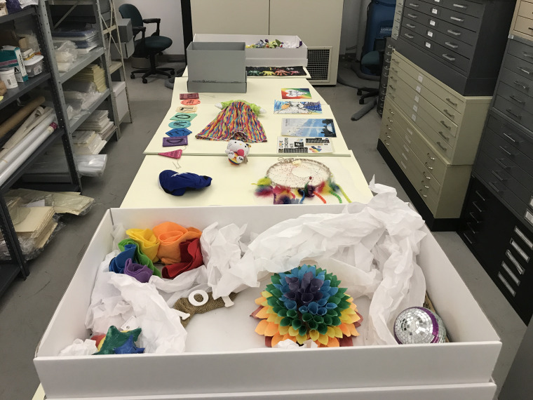 A group of items from the One Orlando Memorial created by the Orange County Regional History Center.