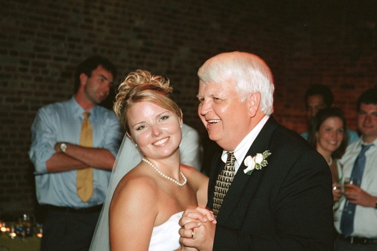 Sorensen with his stepdaughter, Shelley, on her wedding day.