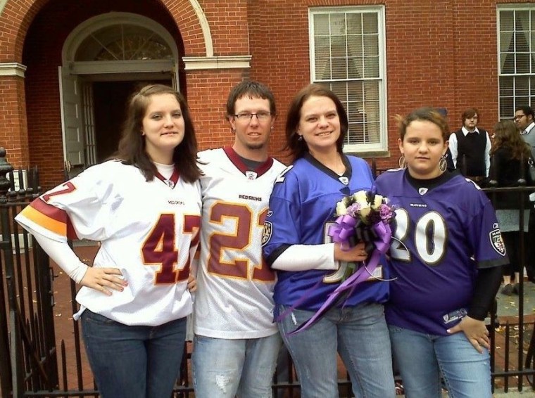 Street with his wife, Kelly, and stepdaughters, Sydney and Julia.