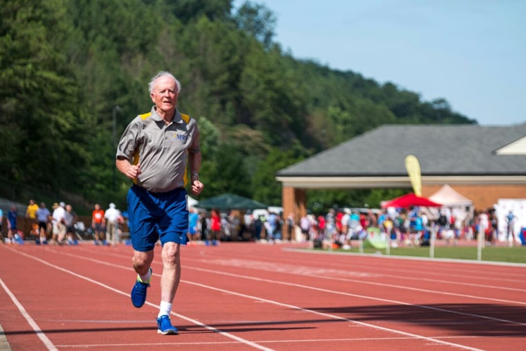 Twice weekly Bill Brownson sprints through the hallways of the Freedom Village Holland Community. He hoped the running would help him place in the Senior National Games.