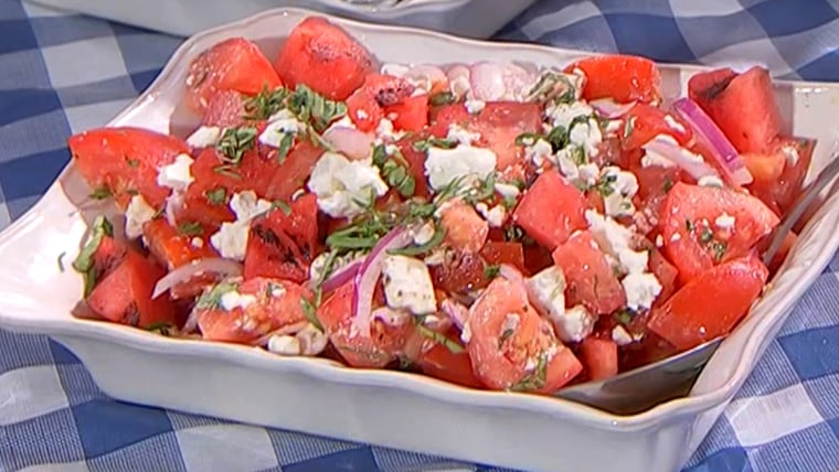 Watermelon and Tomato Salad