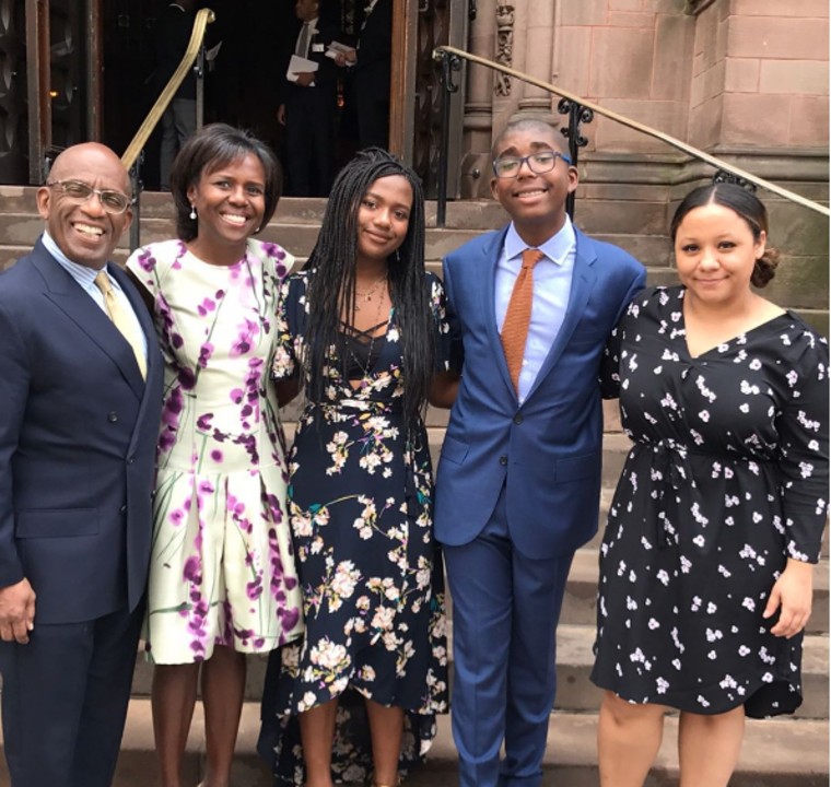 Al Roker with his family.