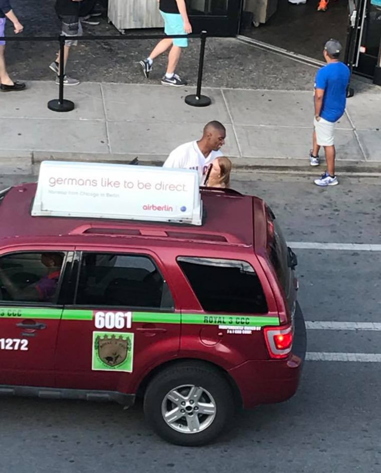 Indianapolis woman Casey Spelman hailed a cab for a blind Cubs fan on June 3.