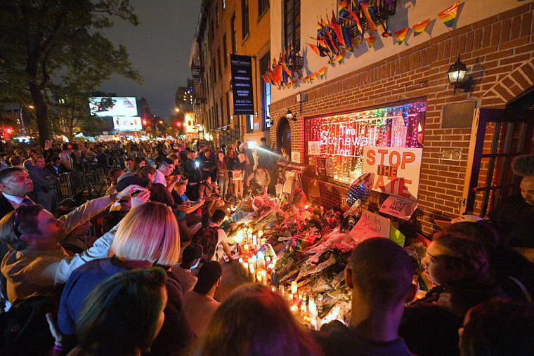 Vigil Held At The Stonewall Inn For Orlando Shooting Victims