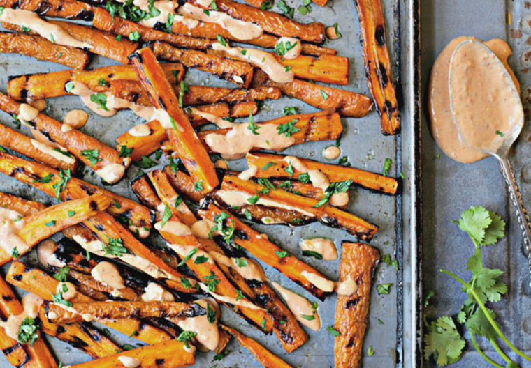 Image: Grilled carrots with chipotle lime aioli