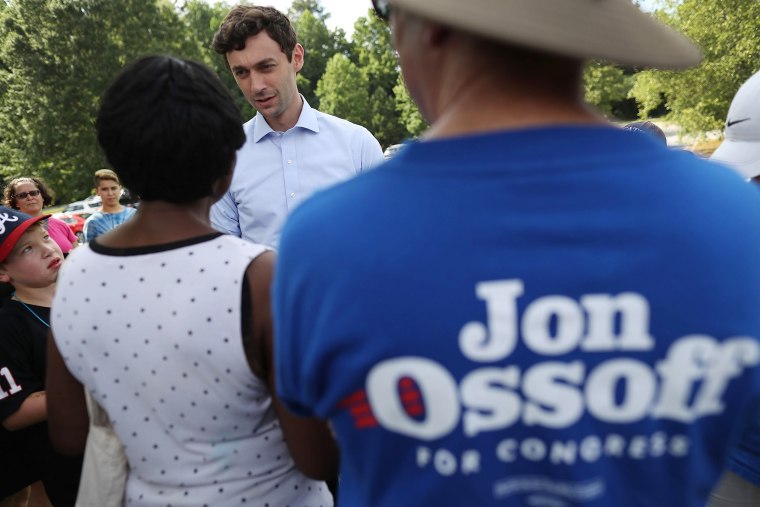 Image: Jon Ossoff campaigns in Sandy Springs, Georgia