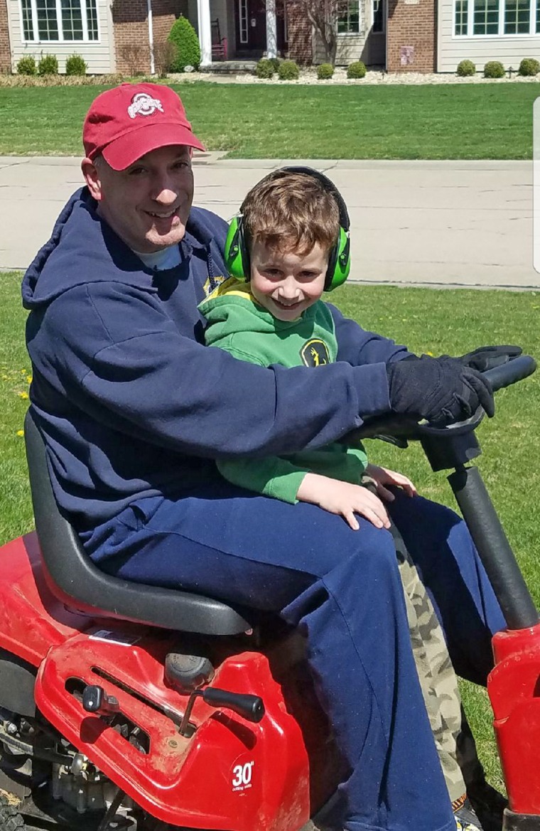 Brian Kelly and his dad Daniel spent time together outside up until Daniel's deployment in May.