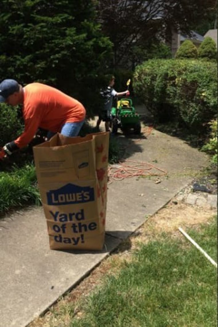 Brian and his neighbor Dean first bonded over yard work.