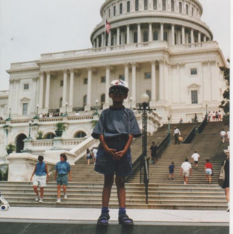 Chai Dingari, who traveled from Philadelphia to Washington, D.C. in 1997, with his mother and grandmother.