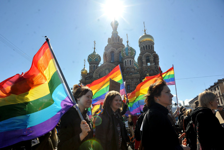 Image: RUSSIA-GAY-RIGHTS-PROTEST