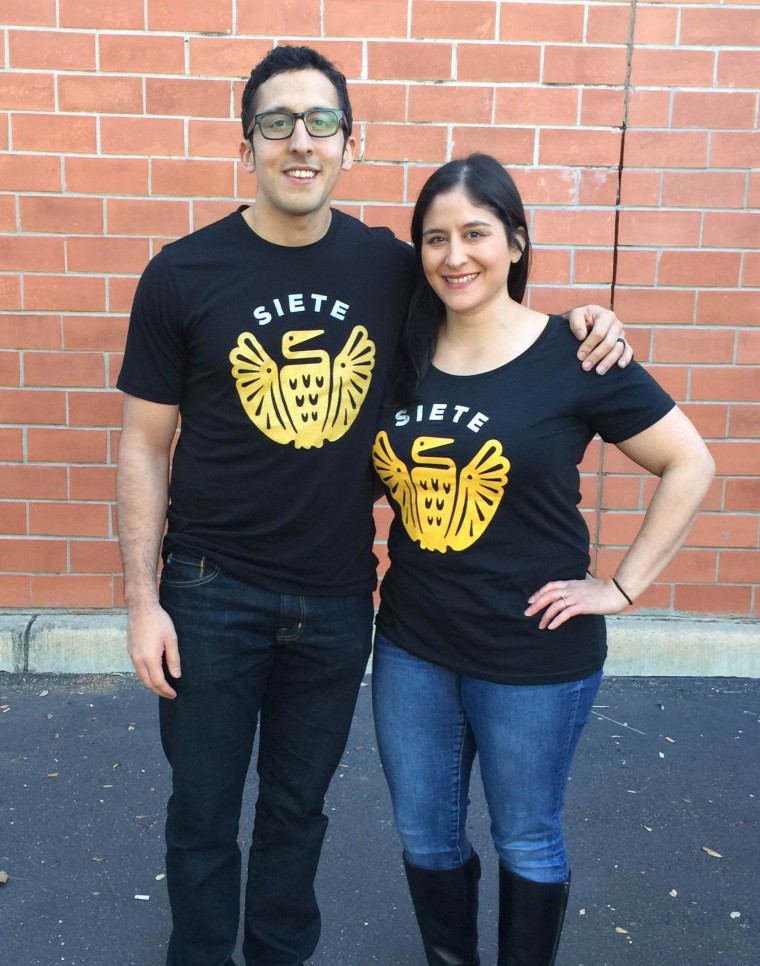 Co-founders of Siete Family Foods, Veronica and Miguel Garza.