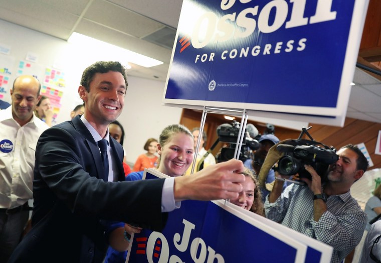 Image: Democratic Congressional Candidate In Georgia's Special Election Jon Ossoff Campaigns In Georgia