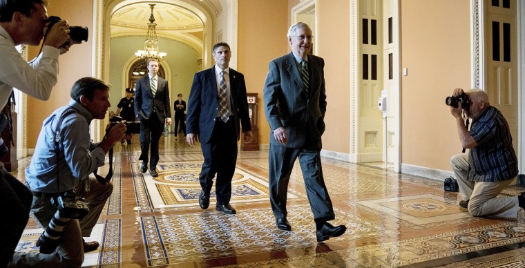 Image: McConnell arrives on Capitol Hill