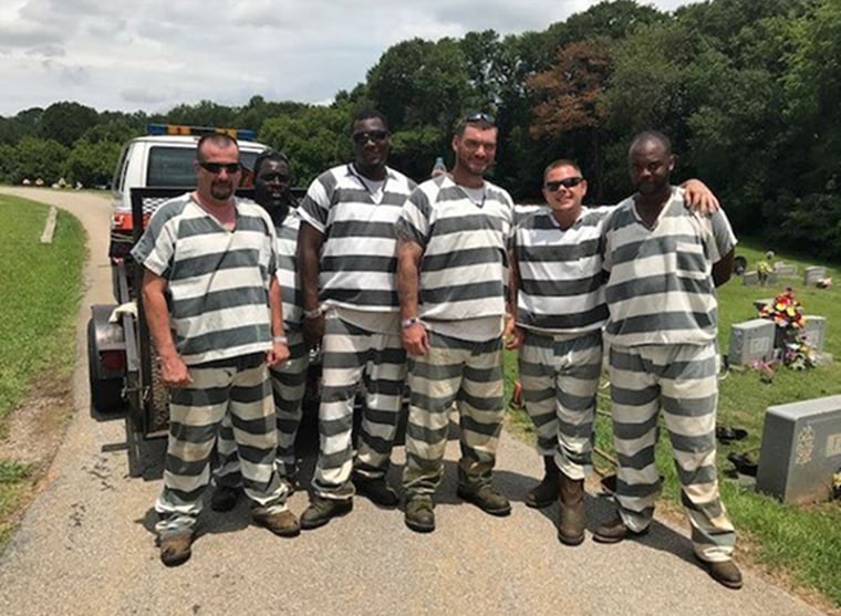 The inmates from Polk County, Georgia who helped save the life of a sheriff's deputy. One used the guard's work phone to call 911 while others removed the correctional officer's bulletproof vest so they could perform CPR and help cool him off.