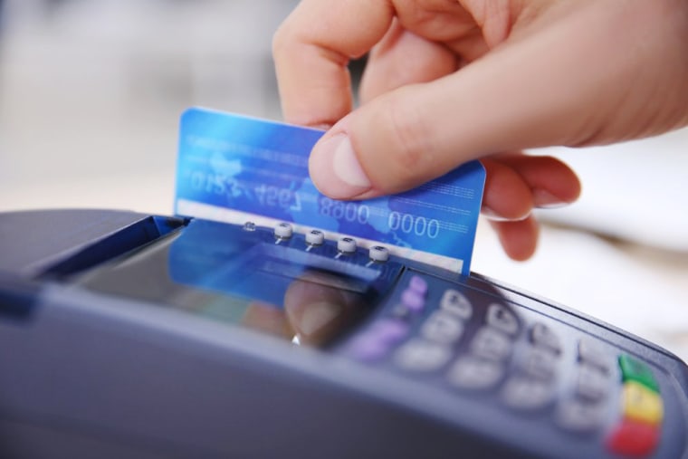 Image: Swiping a credit card