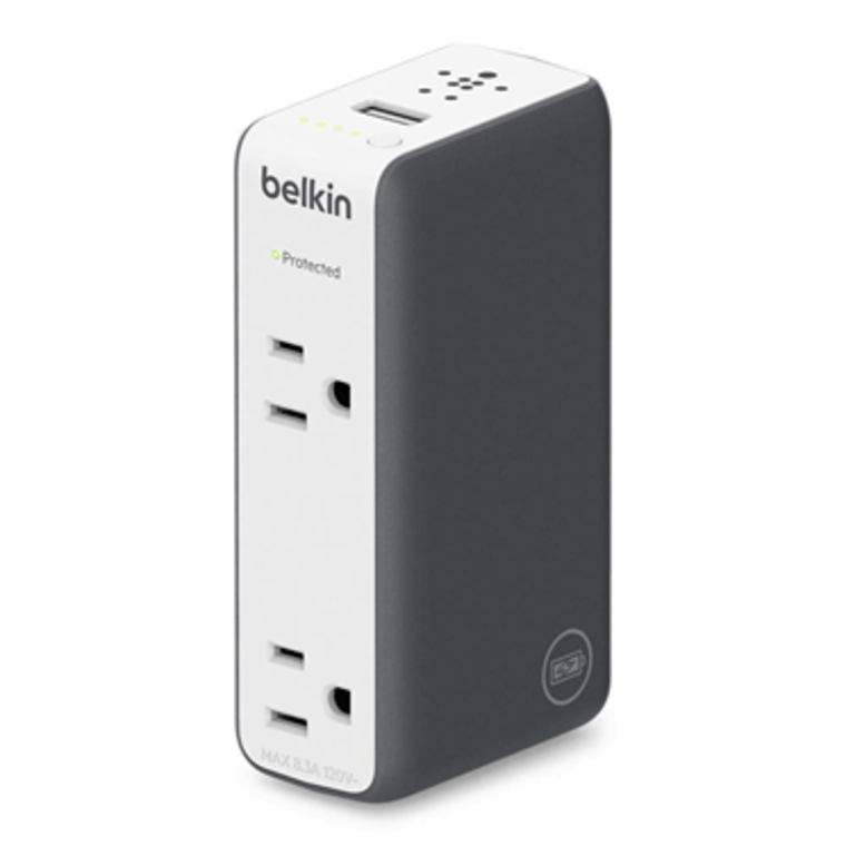 Belkin's Travel RockStar is a 3-in-1 device that provides extra outlets and a USB port, for when you're in a hotel room with very few outlets.