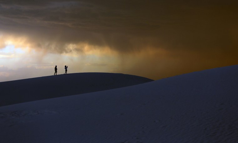 Image: Storm moving over the White Sands National Monument