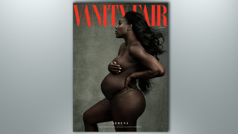 Serena Williams on the cover of Vanity Fair, channeling Demi Moore's iconic photo.