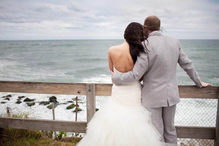 Our wedding day, before the harsh realities of name change court set in.