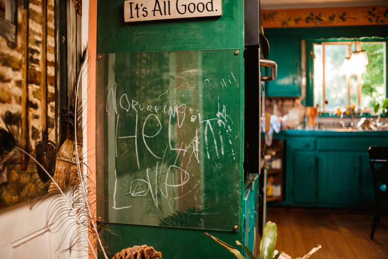 When Jesse's mom came home from the tragedy at his school, she found his last message to her: the words "Nurturing Healing Love" written on the chalkboard in her kitchen.