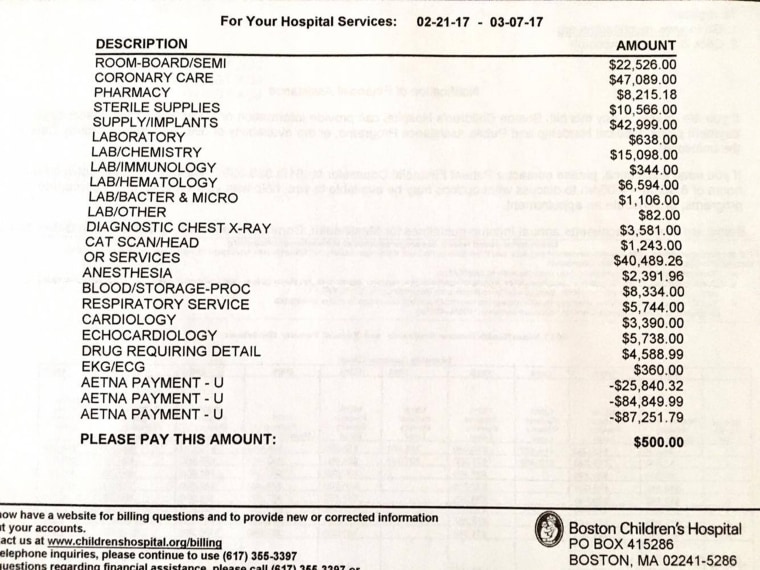 Just one of Ethan's procedures costs $231,000.