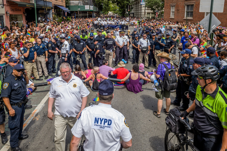 Image: NYC protesters arrested during the pride march