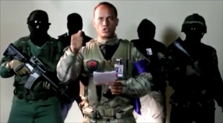 Image: Investigative police pilot Oscar Perez reads a statement from an undisclosed location