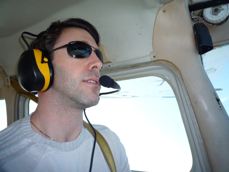 Dr. Kris Lehnhardt learning to be a pilot