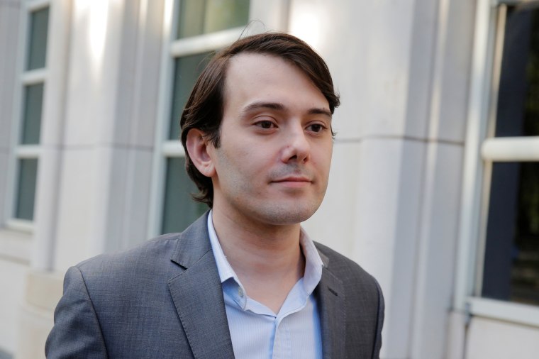 Image: Martin Shkreli, former chief executive officer of Turing Pharmaceuticals and KaloBios Pharmaceuticals Inc, departs after a hearing at U.S. Federal Court in Brooklyn, New York