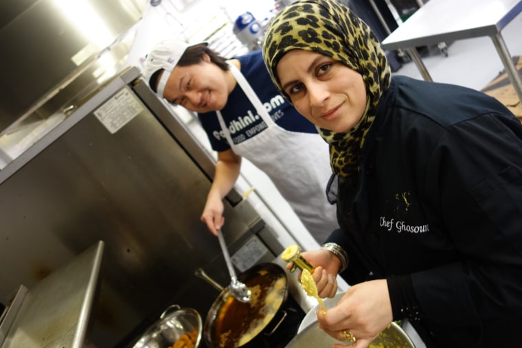 Vang with chef Ghosoun Alhumayer.