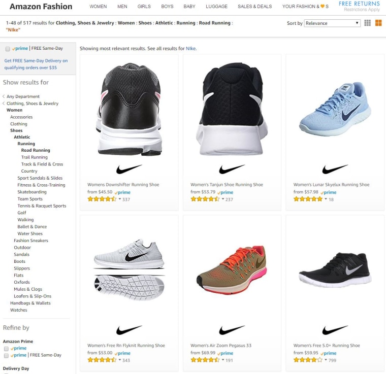 Nike best sale shoes amazon