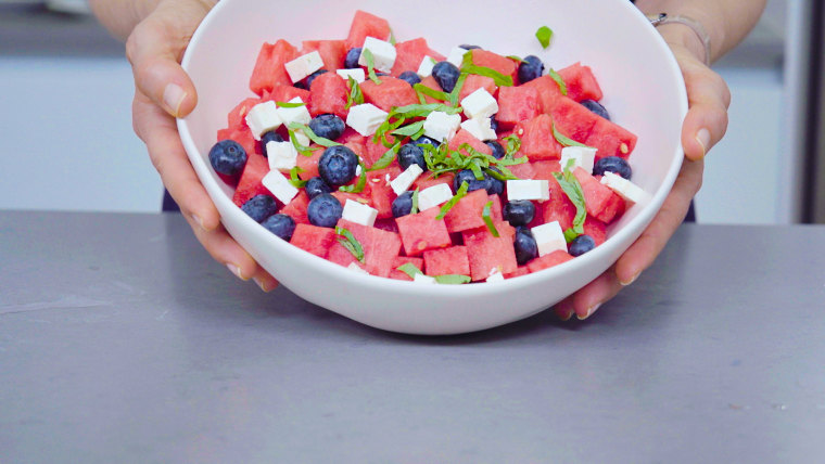 Red, White and Blue Watermelon Salad