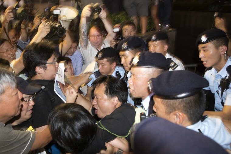 Image: Pro-democracy activists in Hong Kong