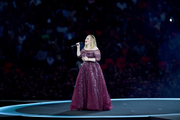 Image: Adele performs at Wembley Stadium on June 28, 2017 in London, England.