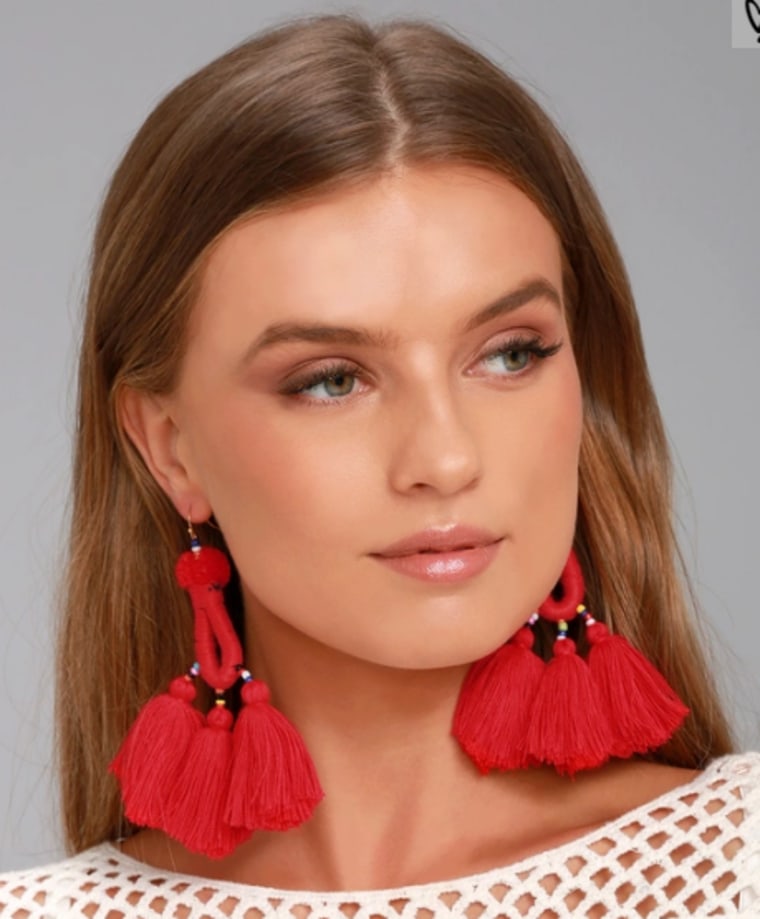 PAINT THE TOWN RED TASSEL EARRINGS