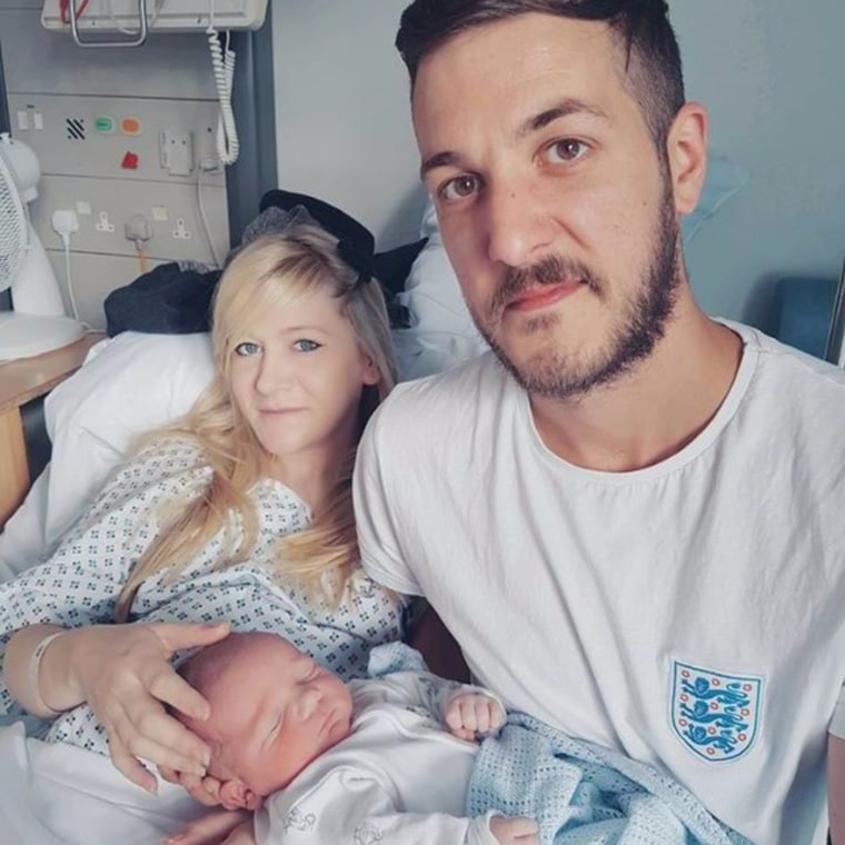 Image: Baby Charlie Gard with his parents, Connie Yates and Chris Gard.