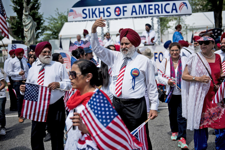 Image: Sikhs gather for a parade