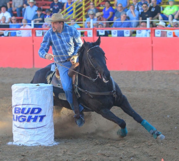 Wade Earp participating in a rodeo event