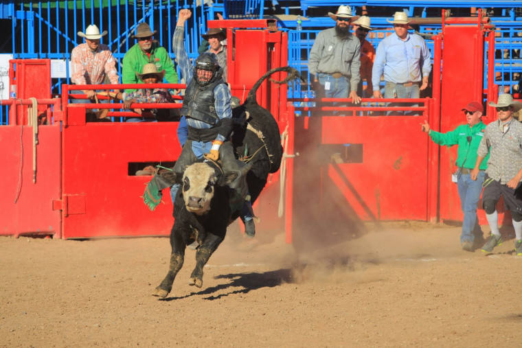 Wade Earp participating in a rodeo event