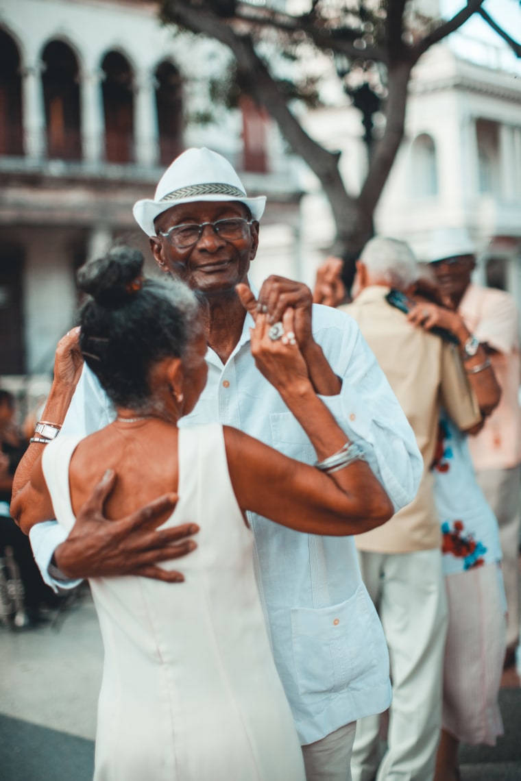 Image: Cuban Couple Dancing to Street Music in Viejo Havana Cuba
