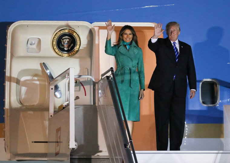 Image: Air Force One with US President Donald J. Trump at Okecie Airport in Warsaw
