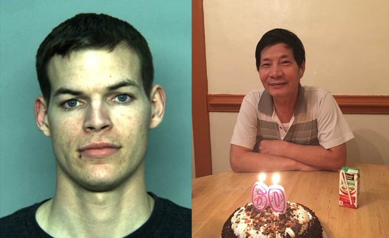 Johnathan Cromwell, left, has been charged in the death of Jiansheng Chen, right.